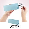 yuntop 4 Pack Soft Leather Glasses Case 7x3 Inch Eyeglasses