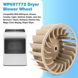 WP697772 Dryer Blower Wheel Maytag,Whirlpool Kenmore Dryer 697772 AP6010627 687613 PS11743811