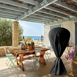 BOSKING Electric Fan Dust Cover 420D Heavy Duty Standing Round Fan Cover Washable All Electric Fan Sleeve Waterproof Dustproof Protective Cover for Pedestal Stand Fan Floor Fan - Black (Black)