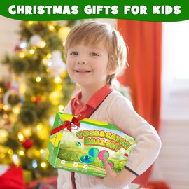 Outdoor Toy Toss Catch Ball: Upgraded Kid Outside Toy Game Beach Backyard Lawn Sport Activity Fun Outside Indoor Family Toy for Age 3-12 Girl Boy Kid Birthday Gift with 6 Sticky Paddles 4 Throw Balls