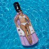 Swimline Inflatable Rose Wine Bottle Float for Swimming Pool, Pink