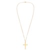 Kuzzoi Exclusive Men's Necklace Shiny Gold-Plated with Cross Pendant (30