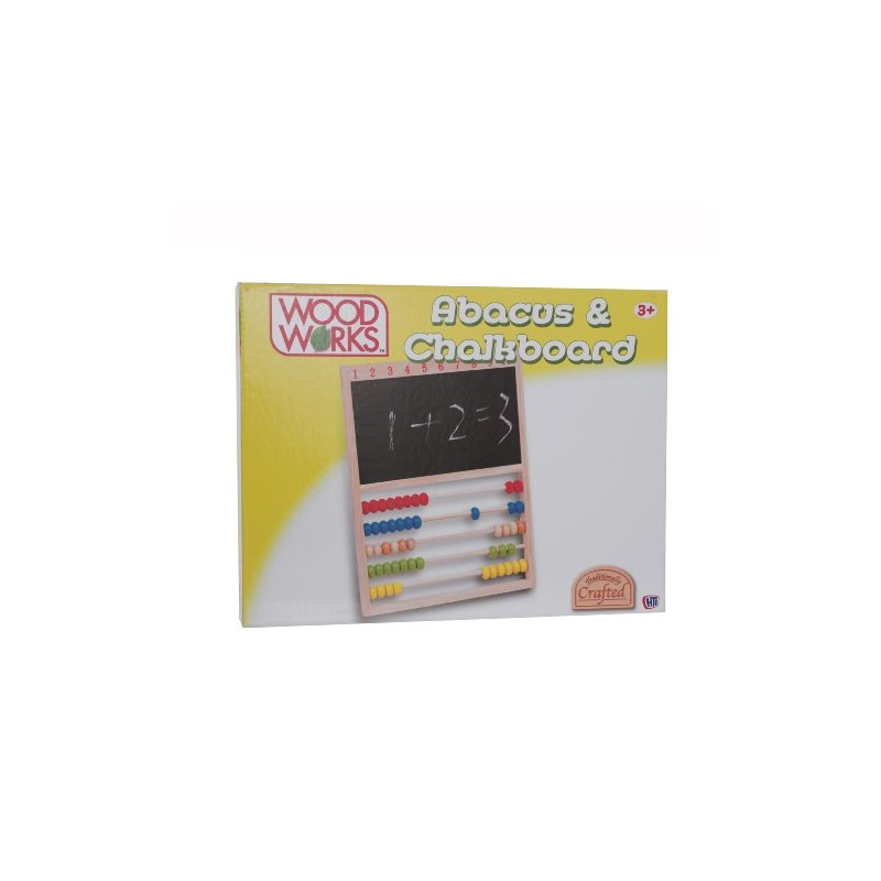 Wood Works Abacus and Chalkboard Game