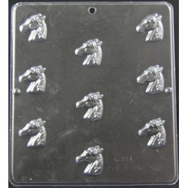 Horse Head Pony Head Bite Size Chocolate Candy Mold 1336
