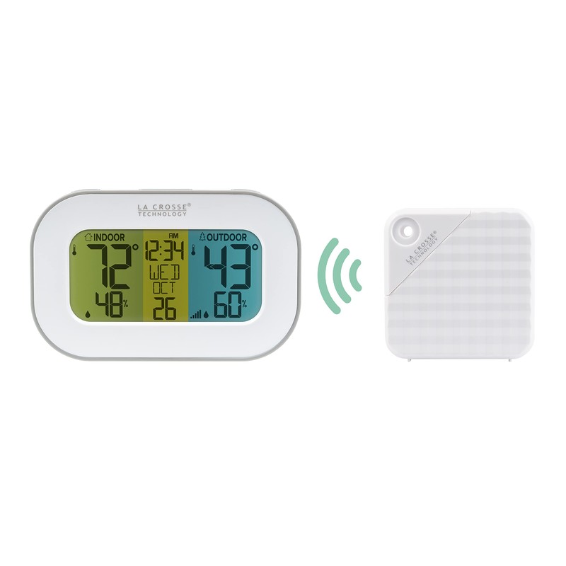 La Crosse Technology 308-148 Wireless Temperature Station with Tri-Color LCD,