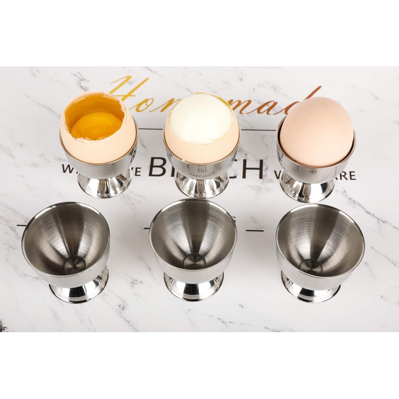 Egg Cup Tray Stainless Steel Soft Boiled Egg Cups Holder