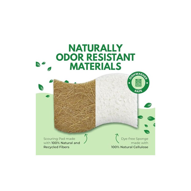 AIRNEX Esponja de Cocina Natural Biodegradable – Esponja de celulosa