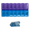 Med Manager Pill Cutter and Twice-A-Day Weekly Pill Organizer, Easy-Open
