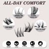 Cluster Lashes,Lankiz Individual Eyelashes D Curl 10-16mm Reusable DIY Individual