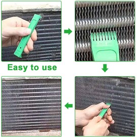 Deror Condenser Fin Straightener AC Fin Comb Set ABS Cleaner Cleaning Tool Kit for Air Conditioner Condenser Evaporator FCR6