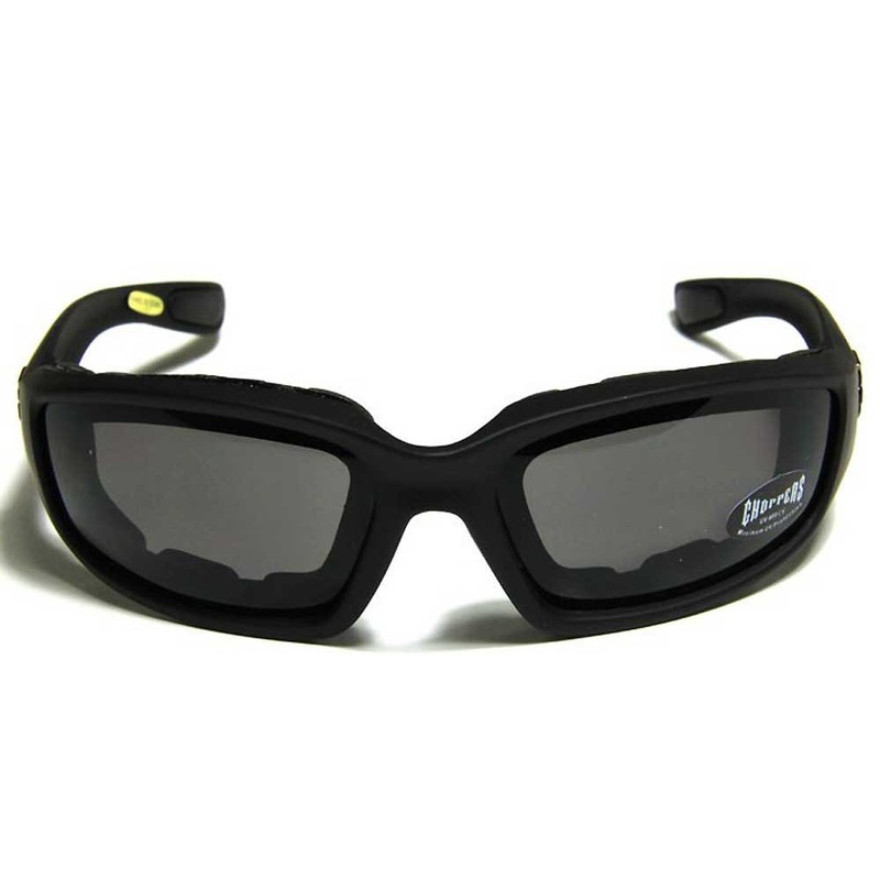 Choppers Mens Biker Padded Motorcycle Goggles Glasses - Several Lens