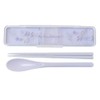 Poche Bouquet [Combi Set] Antibacterial Chopsticks & Spoon Set/Purple