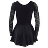 Starlite Black Zoe Dance Dress with Lycra Skirt for Girls,