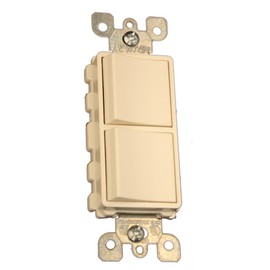 Leviton 5641-T 15 Amp, 120/277 Volt, Decora Single-Pole / 3-Way AC Combination Switch, Commercial Grade, Grounding, Light Almond