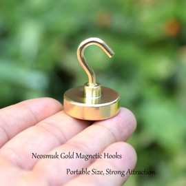 Neosmuk Magnetic Hooks, Cruise Ship Essentials, 26#,Gold
