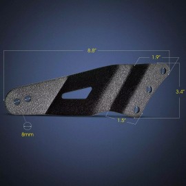 Nilight 52Inch 2PCS Curved LED Light Bar Bracket For 99-06 Chevy Silverado & GMC