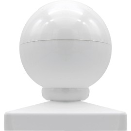 4" Vinyl Post Cap Ball/Dome Style Post Caps - Vinyl Fence Post Caps for 4" x 4" Vinyl Fence Post - White PVC/Vinyl Fence Post Cap (Each)