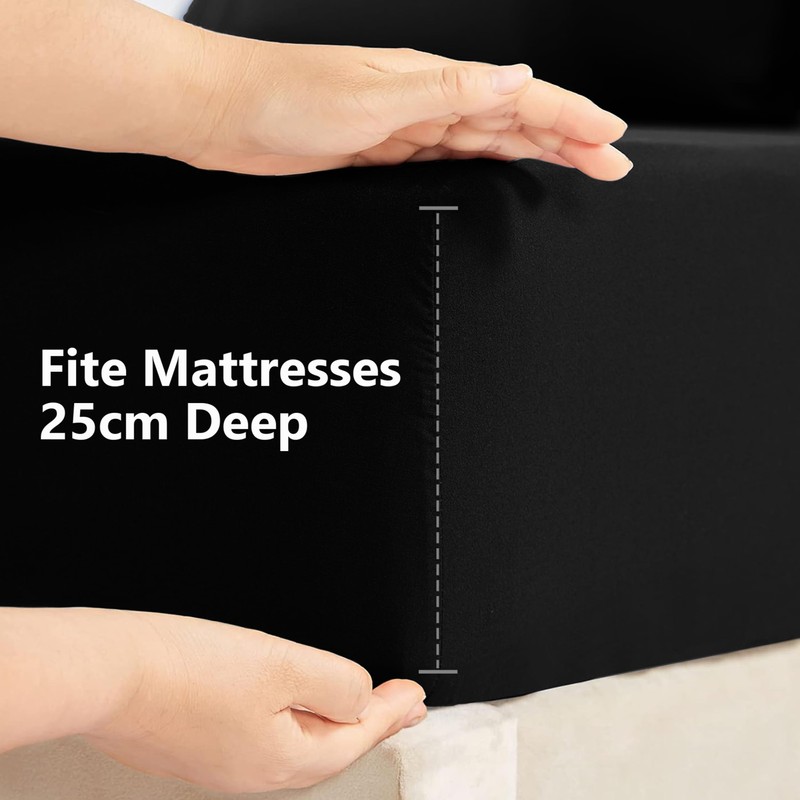 AR Ware King Fitted Sheet Non Iron Wrinkle, 25cm Deep