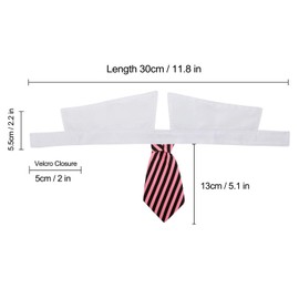 ZTON Pet Bowtie, Handcrafted Adjustable Formal Collar Neck Tie for Dogs & Cats (S, Black Stripe)