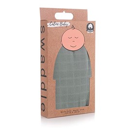 Caline Baby Müslin Bezi Örtü Düz Renk - Buzdağı Yeşili 120x120 cm + 4 Adet Ağız Mendili