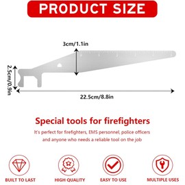 Calkrer FirePik Pro Lock Picking Fire Tool, Firefighter Multitool, Stainless Steel Hand Fireman Entry Tool for First Responders and Firefighters, Pack of 2