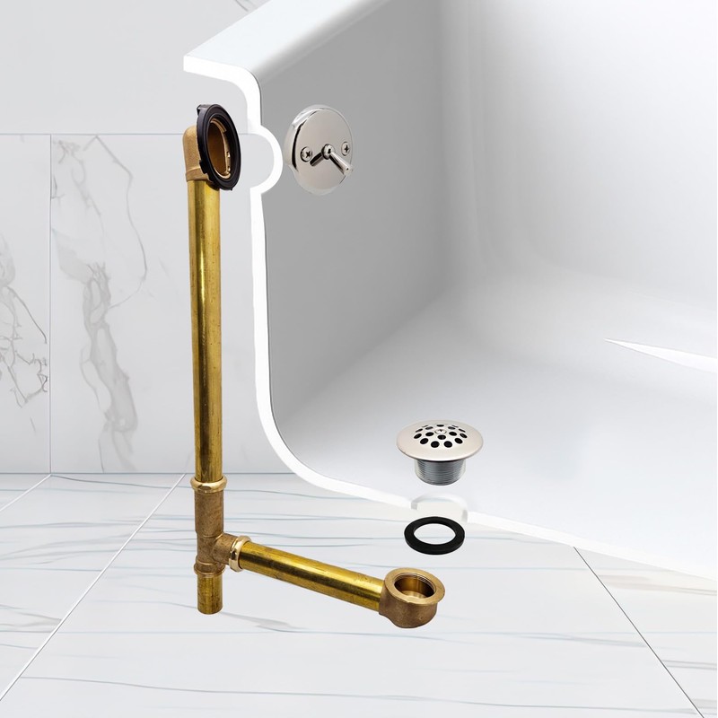 Westbrass A324-26 22-1/2" Bath Waste & Overflow Assembly with Trip