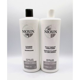 NIOXIN Set/2 Nioxin 1 Scalp Therapy Conditioner & Cleanser Shampoo Color Hair ~ 1L x 2
