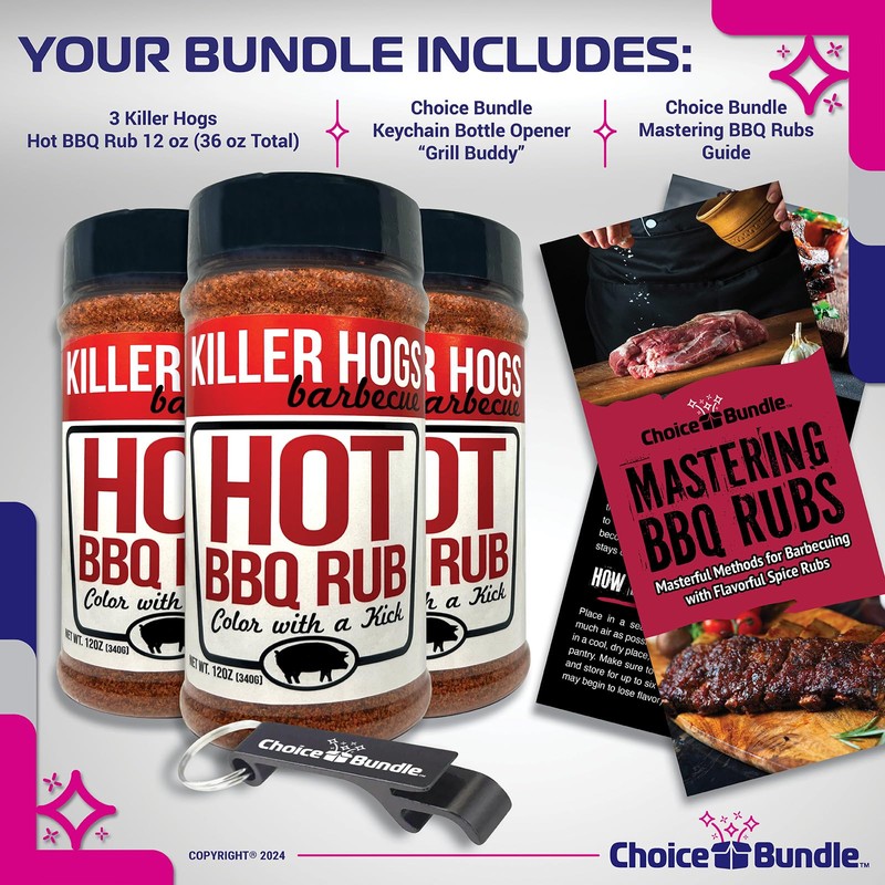 Killer Hogs Hot BBQ Rub Premium Barbecue Rub & Seasoning