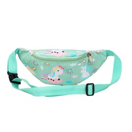 Bauchtasche Kinder, EinhornTaillentasche, Gürteltasche Einhorn, Bauchtasche für Kleinkinder, Mädchen und Jungen, Laufen, Wandern, Reisen, Sport(Grün), Kids Waist Fanny Pack