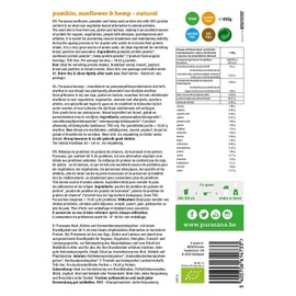 Veganer Proteinmix Kürbis-Sonnenblumen-Hanfprotein