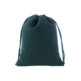 Sansam Velvet Gift Bags with Drawstring, 20pcs 4.8x6.0 Inch Dark Green Drawstring Velvet Cloth Jewelry Pouches