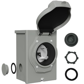 Gloppers 30 Amp Generator Inlet Box Pre-Drilled, NEMA L5-30P 30A 125V Generator Power Inlet Box for 3 Prong Generator Cord ETL Listed, Waterproof Dust Proof for Outdoor Use