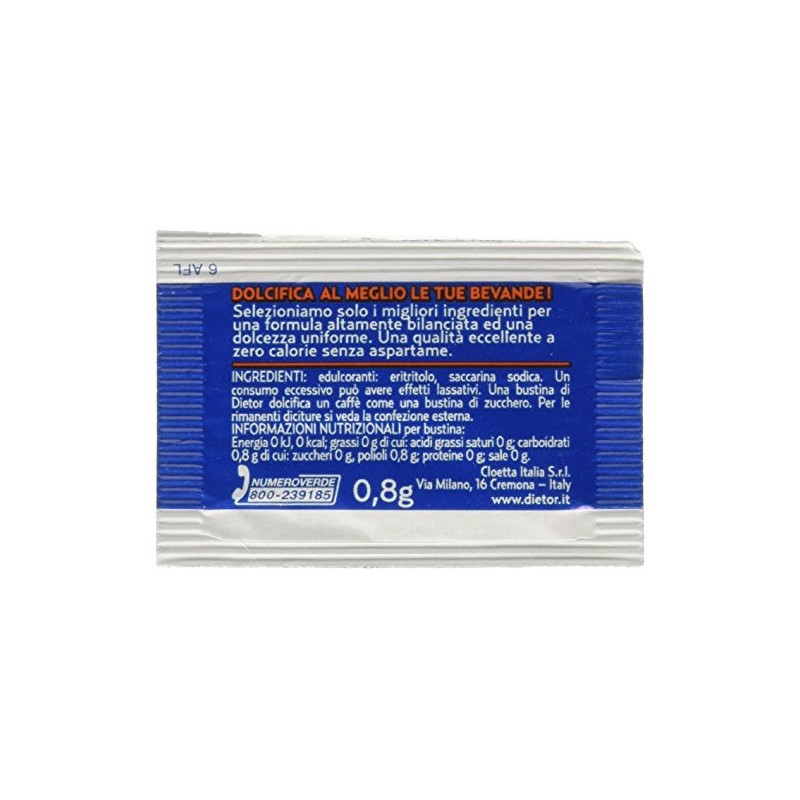 Dietor - Dolcificante Zero Calorie Senza Glutine, Box Da 300