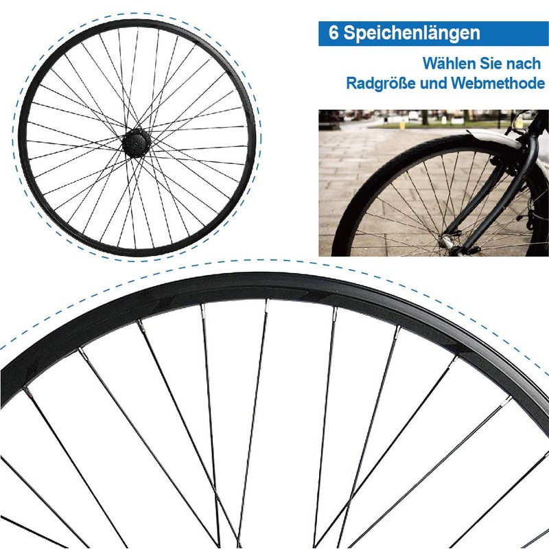 sinzau Bicycle Spokes, Pack of 38 Mountain Bike Spoke with