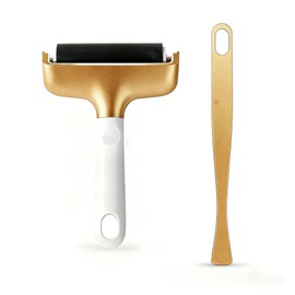 Brayer Roller & Mat Tweezers Remover Tool Set Crafting Brayer for Cricut/Silhouette/Brother Crafting Printmaking Fabric Crafting and T-Shirts Heat Transfer Projects(Gold)