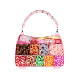 Loom Band Kit - 600 Pcs Loom Bands Kits for Girls and Boys, Rubber Band Bracelet Kit, Loom Bracelet Making Kit for Diy Friendship Bracelets Hair Accessories Necklaces, Loom Band Kits Gift for Kids