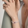 LWQQWL January Birth Flower Bangle Bracelet for Women 925 Sterling