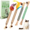 TINDTOP Catnip Chew Toys for Cats, 4 Pack Natural Silvervine