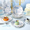 Roshtia 100 Pcs Something Blue Before I Do Paper Plates