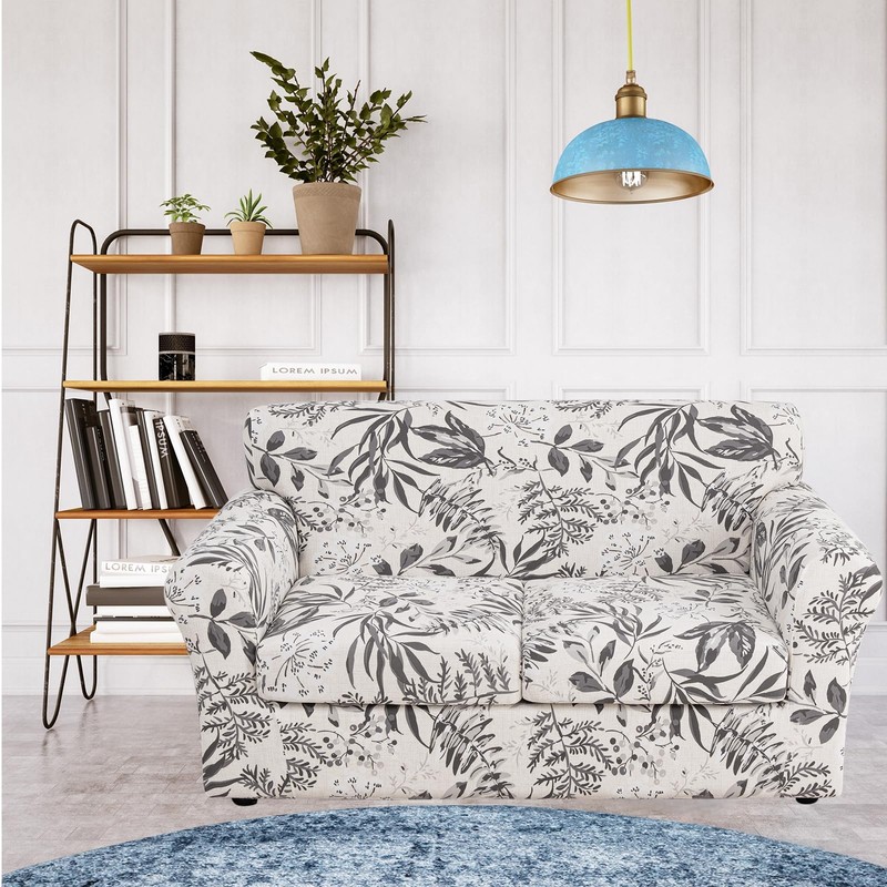 FUANGUI 3 Piece Stretch Sofa Couch Covers for 2 Cushion,