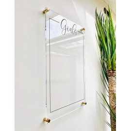 Large Clear Acrylic Goals Board for wall | Dry-Erase Message White Board Calendar Wall Mounted Office Home Family Organization Tools Must Haves School Kids Adult Mom Teen Monthly Weekly ADHD Tools