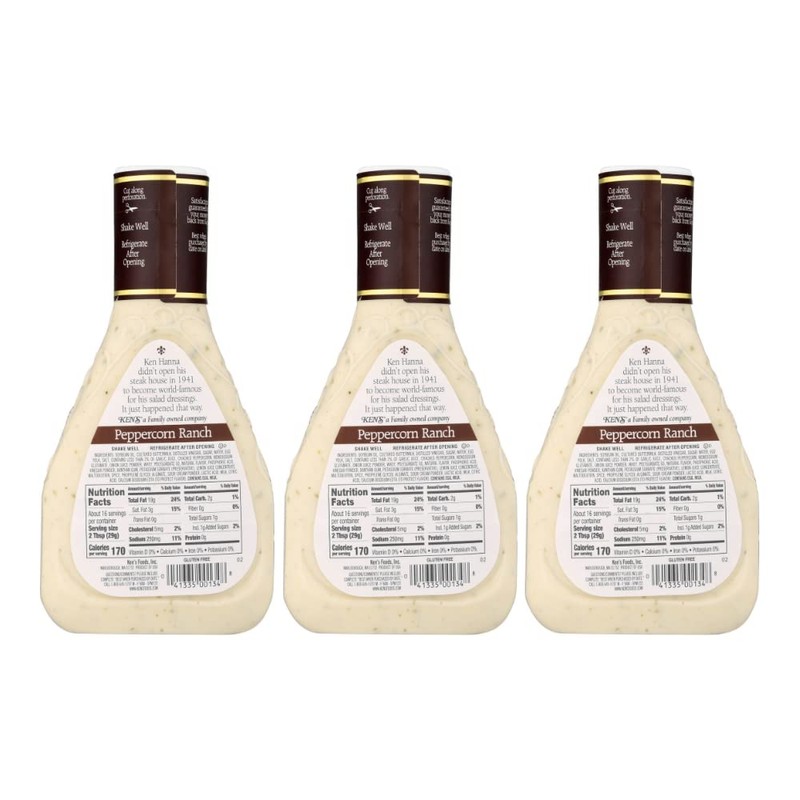 Ken's Steak House Peppercorn Ranch Dressing (Peppercorn Ranch, 16 Fl
