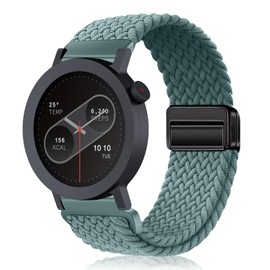 PaceBid Nylon Strap for CMF by Nothing Watch Pro 2, 22 mm Women Men Braided Magnetic Replacement Strap, Elastic Fabric Sport Replacement Strap for CMF by Nothing Watch Pro 2 - Light Green