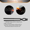 Blacksmith Tongs Set, 17 Inch Carbon Steel Forging Tongs, 2-Piece