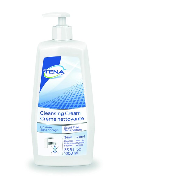 Tena Skin Cleanser Cream 33.8 oz. Pump Bottle Unscented (#64415, Sold Per Piece)