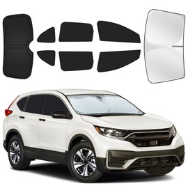 for Honda CRV 2017-2022 Car Window Shades, 8pcs Privacy Sun Shade Set for Front Windshield Side and Rear Windows, Full Window Covers Keeps Vehicle Cool for Camping Napping