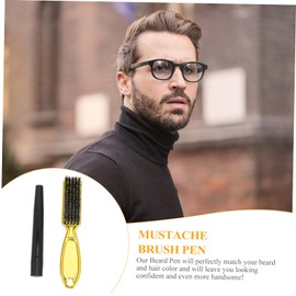 TOVINANNA Beard Care Mustache Brush Pen Beard Filler Pen Easy Shape Adjustment Beard Accessories Look Handsome Instantly