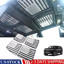 autotrim000 Roof Sunshade Front & Rear Top Windows Sun Shade For Hummer EV 2022-2025 US Flag