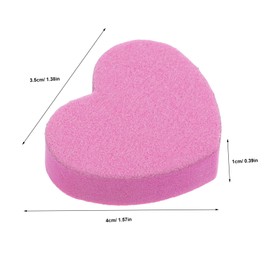 VICASKY 50pcs Dual-sided Sponge Nail Files Heart Shape Manicure Tools for Natural Nails Washable Block for Effortless Care and Polishing