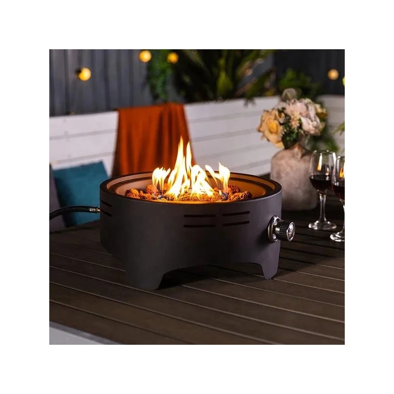 Enjoy 15'' Round Propane Gas Modern Stainless Steel Portable Camping